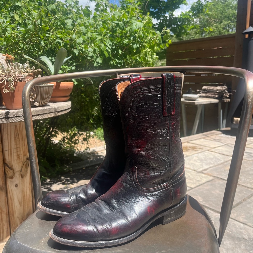 Lucchese 2000 Goatskin Roper Boot - 9 Wide